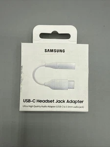 New White  Audio Aux Headphone USB Type C Headset Jack Adapter to 3.5mm - Picture 1 of 2