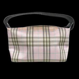 Burberry Bag Handbag Tote Bag Nova Check Canvas Pink Authentic