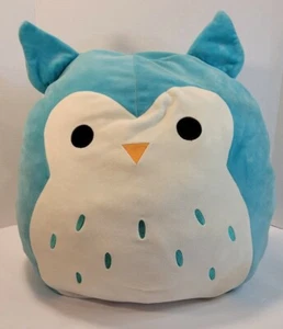 Squishmallow Kellytoy 14” Teal Winston Owl - Picture 1 of 11