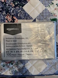 Amazon Basics | A9 | Einladungsumschläge mit Peel & Seal | 100er Pack | Weiß - Bild 1 von 1