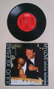 Julio Iglesias Ft Stevie Wonder – My Love 7" Vinyl  Single 1988 - Picture 1 of 4