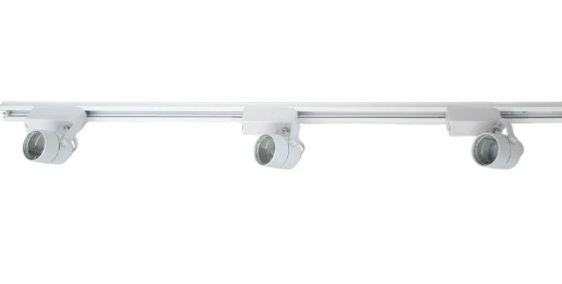 White Round Head 3 Light Low Voltage Track Pack With End Feed And Cord And Plug - Image 1 of 1