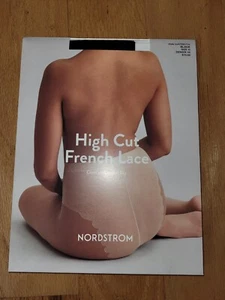 Nordstrom High Cut French Lace Sheer Tights with Control Top Choose Size/Color - Picture 1 of 8