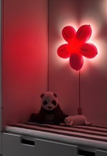 Flor Rosa Ikea Lâmpada De Luz Parede Noite Decoração Parede Quarto Smila blomma