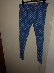 Denim & Co blau-weiß gepunktete Skinny Jeans Gr. 16 👖👖😃😃🎀🎀 - Bild 1 von 4