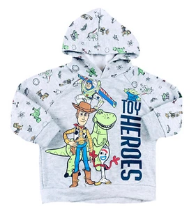 Disney Pixar Toy Story Kids Toy Heroes Woody & Buzz Lightyear Gray Hoodie Sz 2T - Picture 1 of 5