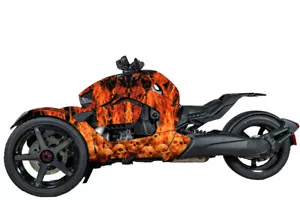 Kit de gráficos Calcomanía Envoltura de Calcomanías para Can-Am 2019-2022 Ryker SKULL FLAMES - Imagen 1 de 6