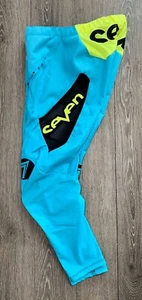 Seven Mx Zero Riding Gear Motorcross Pants Men's Sz 30 Turquoise Black $225 EXC! - Picture 1 of 6