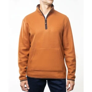 Lazer, Fleece Pullover Quarter Zip Soft Cozy Sweatshirt, Copper, Size M, NWT - Picture 1 of 6