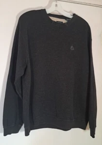 Izod Sweatshirt Men's XL Black Crew Neck Pullover Casual Cotton Blend - Picture 1 of 7