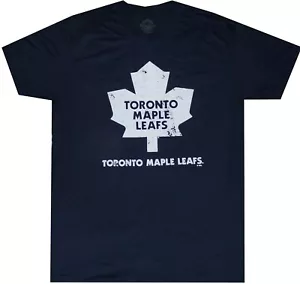 Toronto Maple Leafs Navy Retro Sport Slim Fit T Shirt NEW tags Clearance SMALL - Picture 1 of 3