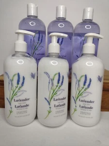 SIX NEW ๐ Crabtree & Evelyn Lavender Body Lotion + Bath Gel ๐ 16.9 fl oz ea - Picture 1 of 3