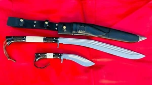 EGKH Kukri - 21 Inch Hand forged 2 fuller Siru sword/Shot Knife - Custom Khukuri - Picture 1 of 12