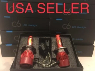 DEEP BLUE 9003 H4 LED Headlight Conversion Replacement Bulbs hid 10k opt7 10000K - Image 1 of 4