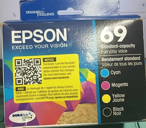 Combo cartuchos de tinta Epson 69 4pk - negro/cian/magenta/amarillo (T069120BCS) - Imagen 1 de 2