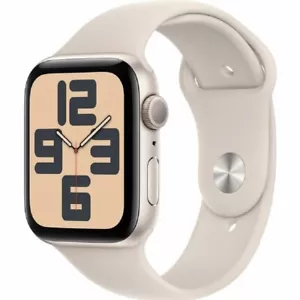 Apple Watch SE 40mm Starlight Aluminiumgehäuse mit S/M Starlight Sportarmband 2023 M - Bild 1 von 6