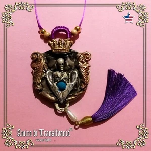 Witch Talisman Pagan Amulet Pendant Jewelry Angel of Dead Mercury Symbol Charm 1 - Picture 1 of 24