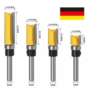 4 Stk 8mm Schaft Nutenfräser Oberfräse Bündigfräser Schaftfräser Holzfräser SET - Bild 1 von 12
