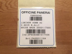 Officine Panerai - Watch Tag - Luminor 40Mm Ref. Pam00048 - Picture 1 of 1