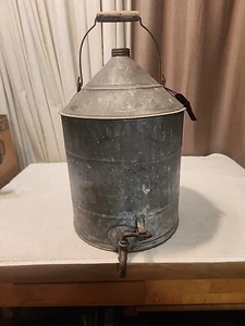 Antique Galvanized Water / Fuel Can with Spigot Very Rare And Unique  - Picture 1 of 15