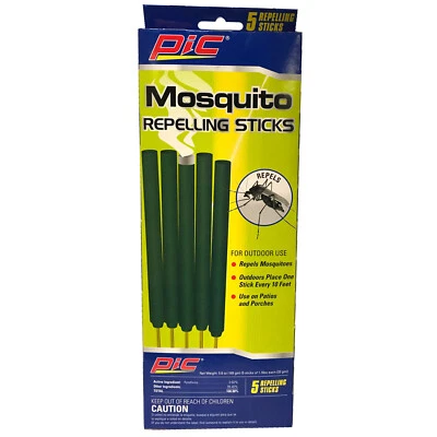PIC 5-pack Mosquito Repelling Sticks repellant for confined outdoor spaces bug - Image 1 of 4