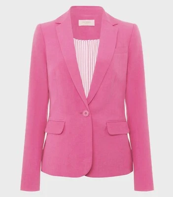Hobbs Ladies Blake Silk Linen Blazer. New. Size 16 UK. RRP £179 - Image 1 of 4