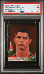 2010 Navarrete Cristiano Ronaldo Sticker #366 PSA 7 Mundial Sudafrica World Cup - Picture 1 of 2