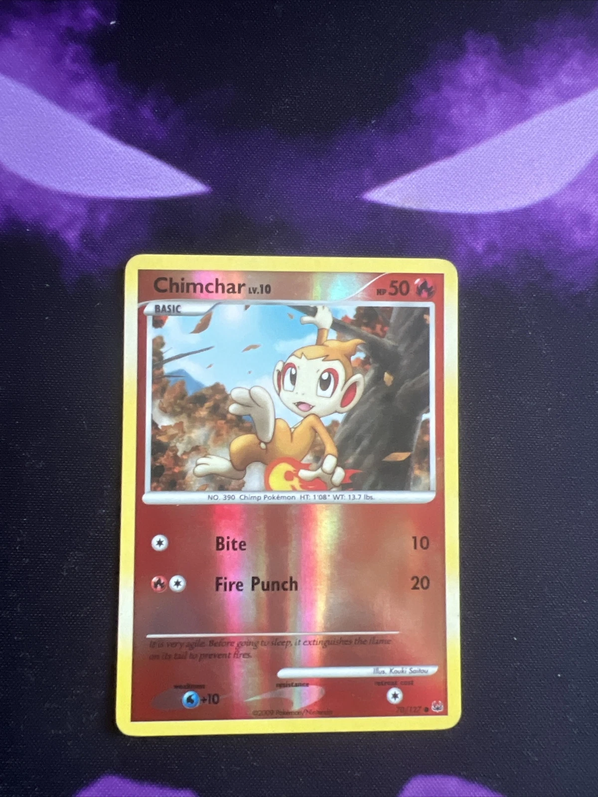 Pokemon Card Chimchar LV.10 Platinum 70/127 Reverse Holo NM/LP