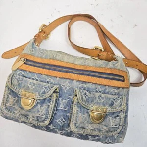 Bolso de Hombro Louis Vuitton Monograma Denim Suelto PM M95049 Usado Japón - Imagen 1 de 10