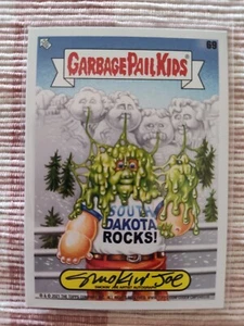 GPK Garbage Pail Kids Go on Vacation #69 Smokin Joe autógrafo automático 67/75 casi nuevo - Imagen 1 de 3