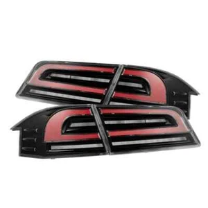 Luxx Black Red LED Sequential Tail Lights Lamps for 2012-2021 Tesla Model S - Picture 1 of 20