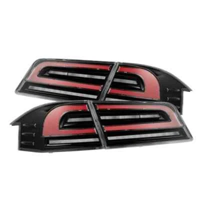 Luxx Black Red LED Sequential Tail Lights Lamps for 2012-2021 Tesla Model S - Image 1 of 4