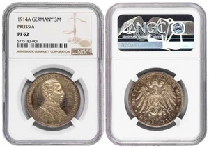 i-650048 German States PRUSSIA 3 Mark 1914 A. NGC PF-62 - Picture 1 of 1
