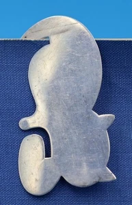 VINTAGE STERLING SILVER BOOKMARK - CAT - SGN  [114] - Bild 1 von 4