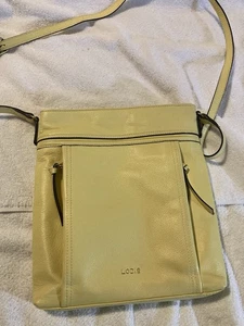 LODIS Mujer’s Christina Bandolera Bolso de Mano Cuero Genuino Limón Nuevo Sin Etiqueta - Imagen 1 de 14