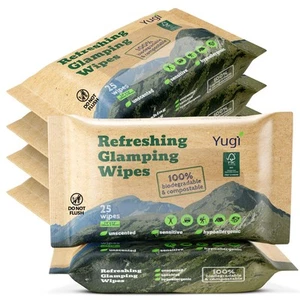 Yugi wet wipes, Face and Body Wipes for Camping, Post Workout and Traveling, ... - Imagen 1 de 6