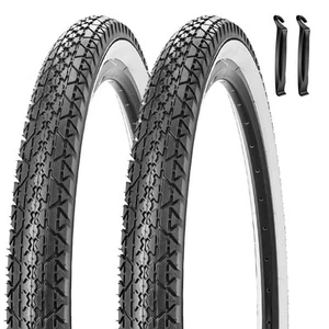 Bike Tire, 26"x 2.125" Folding Beach Cruiser Replacement Bicycle Tire (Pair... - Picture 1 of 8