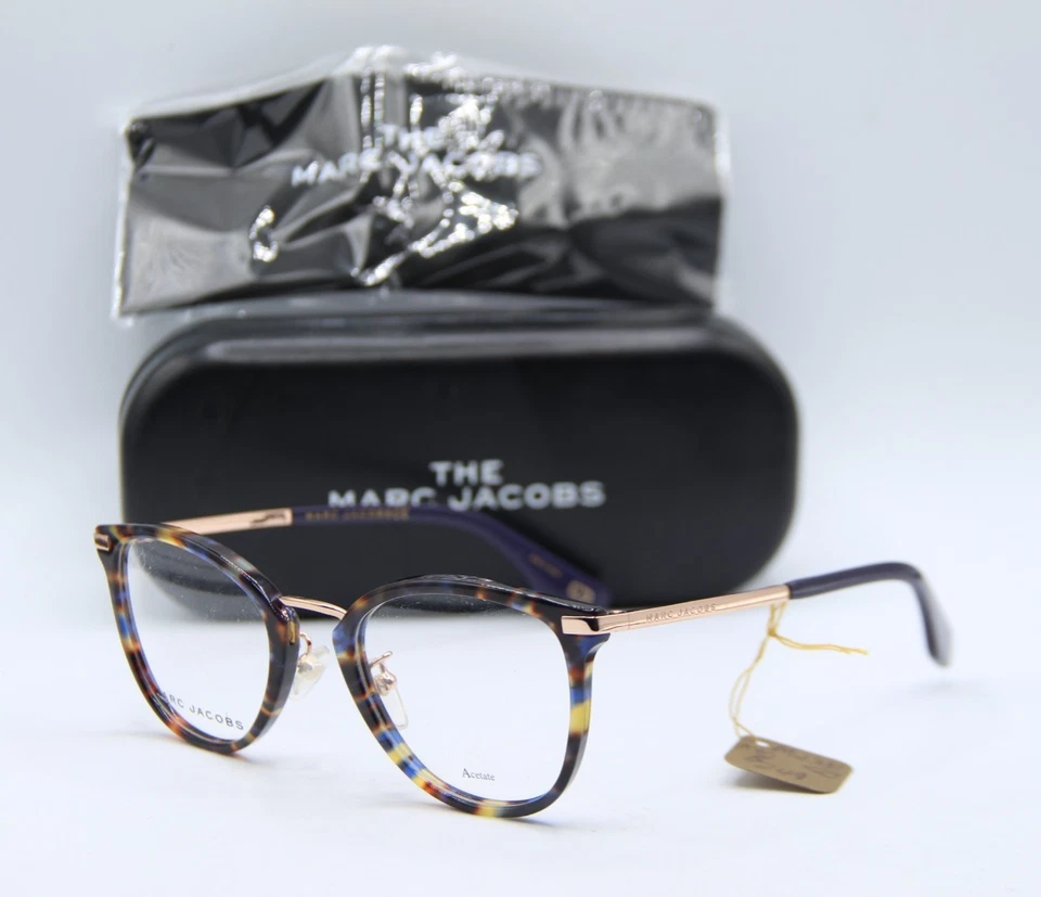 NUEVAS GAFAS MARC JACOBS 331/F AY0 AZUL HABANA MONTURAS AUTÉNTICAS 50-21 Foto 1 de 4