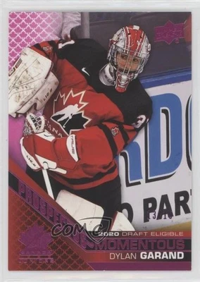 2022 Team Canada Juniors Prospectus Momentous Electric Pink /15 Dylan Garand - Image 1 of 2