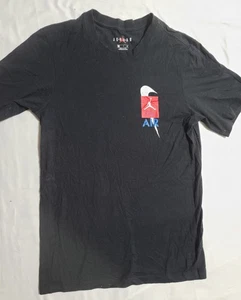 Herren Jordan Flight Nike Air Logo Spellout Grafik doppelseitiges T-Shirt Größe: S - Bild 1 von 6