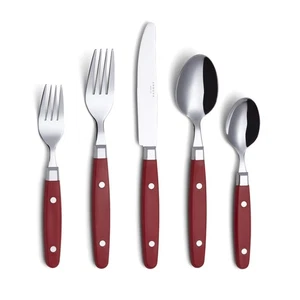 Silverware Set Stainless Steel Cutlery Color Handle With Rivet/Retro Flatware... - Picture 1 of 9