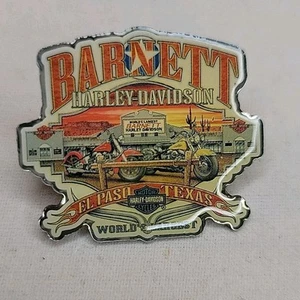 Barnett Harley Davidson Worlds Largest El Paso Texas Lapel Pin - Picture 1 of 3