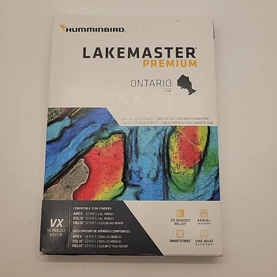 Humminbird LakeMaster Premium Ontario V1 One Boat Network VX Technology - Image 1 of 4
