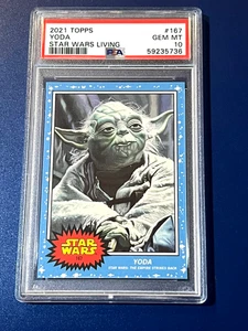 Yoda 2021 Topps Star Wars Living Set #167 - PSA 10 GEM MINT 7136 - Picture 1 of 2