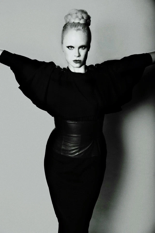 Vtg 80s Glam Rock Power Shoulders Dress Shoulder Pads Snakeskin Epaulets - Image 1 of 4