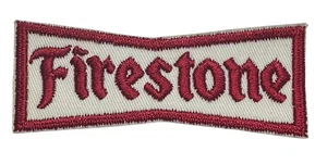 Pneumatici Firestone ricamati rosso/bianco 3,75”x1,5” toppa cucita uniforme meccanico - Foto 1 di 2