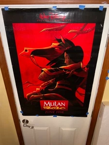 RARE 1998 DISNEY MULAN MOVIE PROMO DUAL SIDE 27x40 POSTER TOP CONDITION - Bild 1 von 2