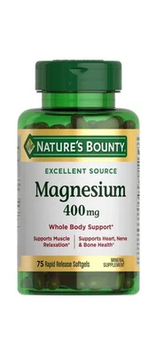 Magnesium Whole Body Support Supports Heart Nerve and Bone Health. 400 mg 75 ... - Image 1 of 2