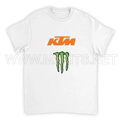 KTM Racing Motorcycle Monster Energy T-Shirt 2025 Fan Tee Dirt Bike White - Image 1 of 4