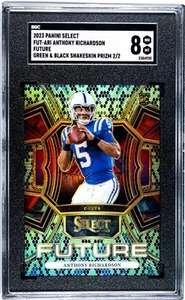 2023 Panini Select Anthony Richardson RC SSP Green & Black Snakeskin 2/2 - SGC 8 - Picture 1 of 2